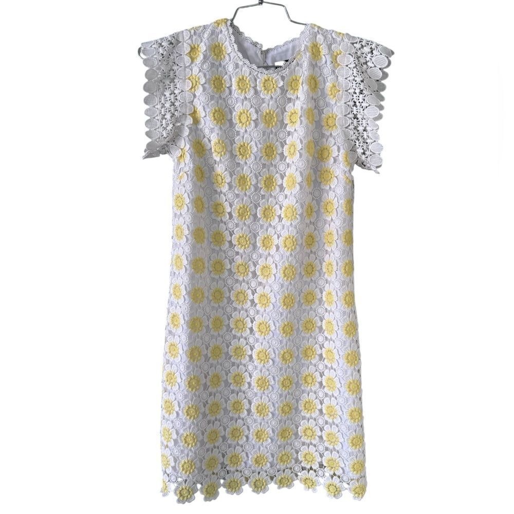 J.Crew Short-sleeve dress in floral crochet 2